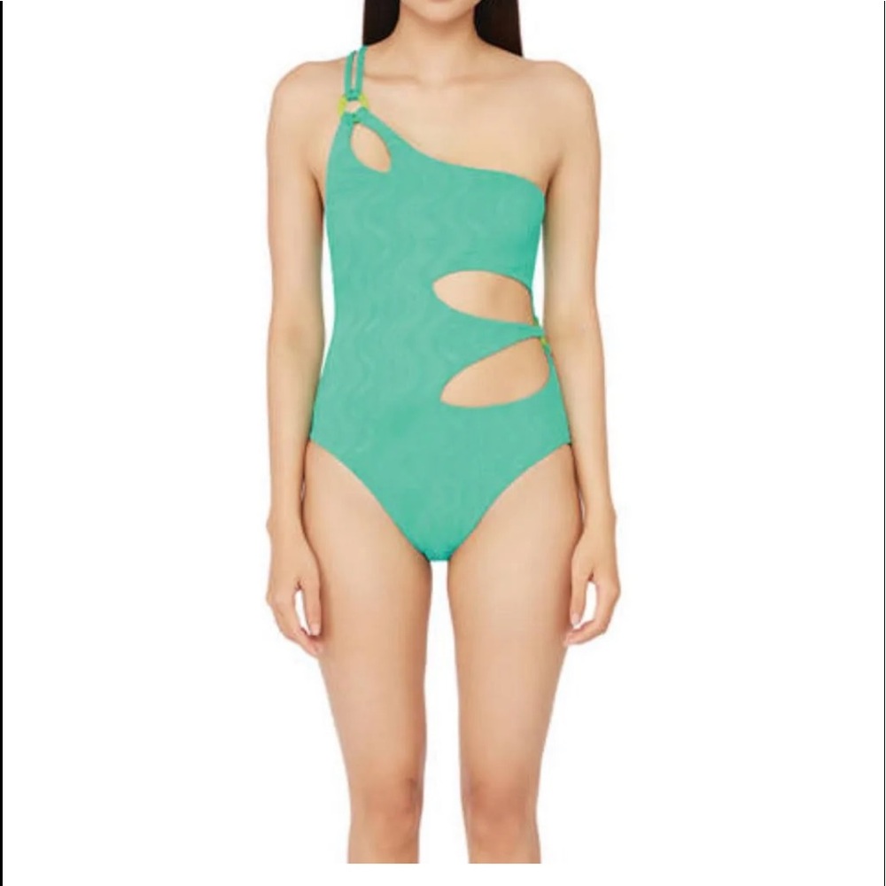 Trina Turk Cascais Wave One
Shoulder Swimsuit - Picture 6 of 9